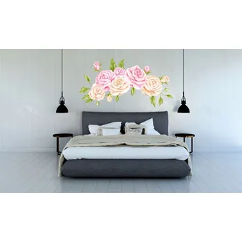 Samolepící dekorace Originální nálepka na zeď s motivem růží 60 x 120 cm