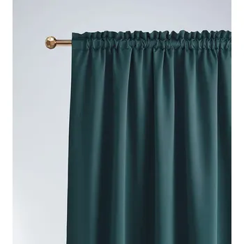 Závěs Elegantní petrolejově zelený zatemňující závěs na řasící pásku 140 x 280 cm