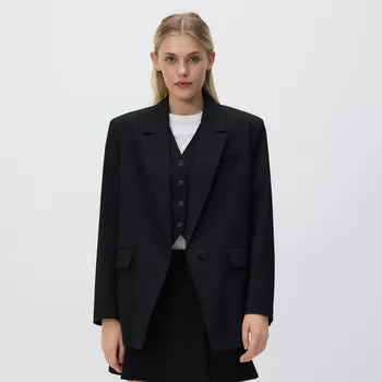 Dámské sako Reserved - Blejzr z&nbsp;viskózové směsi - černý - 392FM-99X - 392FM-99X-XXL