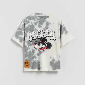 Dětská móda Reserved - Bavlněné tričko Mickey Mouse - krémová - 295GS-01X - 295GS-01X-134