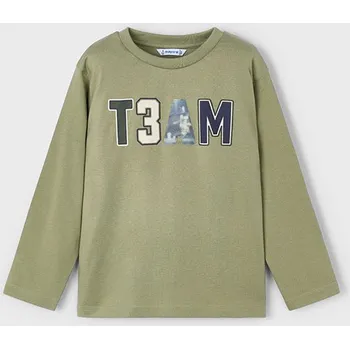 Chlapecké tričko Triko s dlouhým rukávem TEAM khaki MINI Mayoral velikost: 122