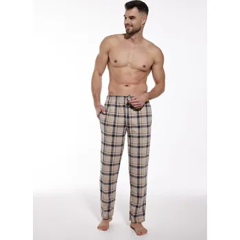 Pánské pyžamo Cornette pánské pyžamové kalhoty 691/49 hnědá