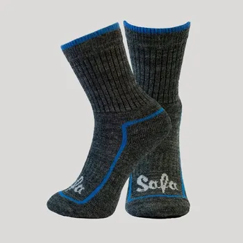 Dva páry merino ponožek Arizona s vlněným froté šedá/modrá SAFA Velikost: 36-39