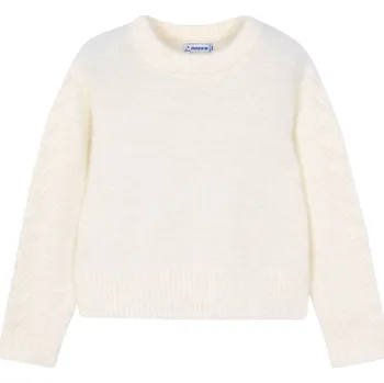 MAYORAL dívčí plyšový světřík smetanová vel. 128 cm