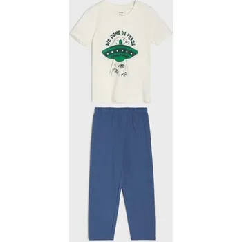 Chlapecké spodní prádlo Sinsay - Dvoudílná pyžamová souprava - krémová - WW692-01X - WW692-01X-98