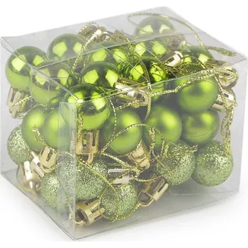 Vánoční dekorace Vánoční baňky Ø20 mm 7 zelená sv.