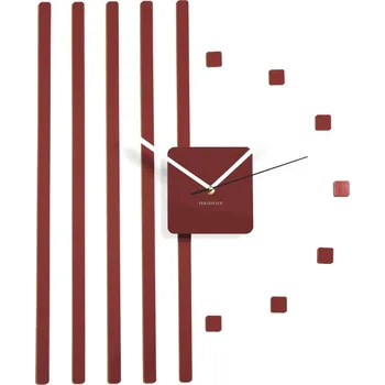 Hodiny Nalepovací nástěnné hodiny do obýváku hnědá