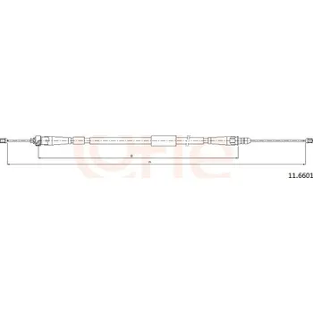 Lanko parkovací brzdy Tažné lanko, parkovací brzda COFLE (11.6601)
