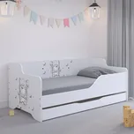 Dětská postel holčička s motýly 160x80 cm