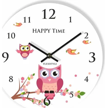 Hodiny Bílé nástěnné dětské hodiny s obrázkem