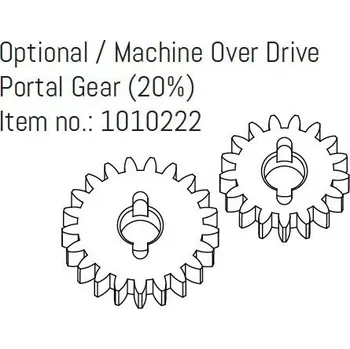RC náhradní díl AB240388 (1010222) - Opt. Over Drive Portal Gear Set (20%) - EVO/GOAT Absima - RC_318196