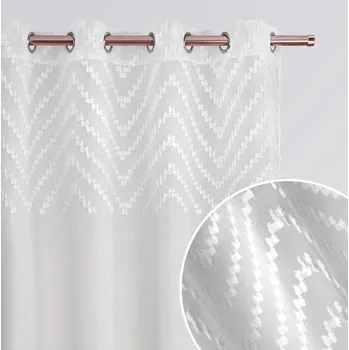 Záclona Záclona s jemným vzorem na kruhy 140 x 250 cm