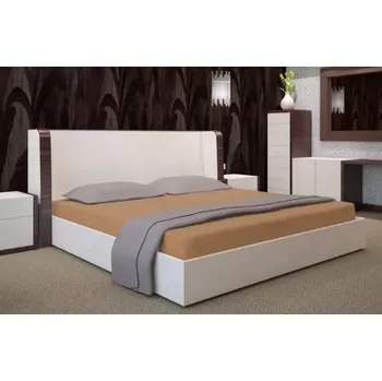 Prostěradlo Bavlněné prostěradlo JERSEY s gumou - skořicově hnědé Šírka: 90 cm | Dĺžka: 200 cm