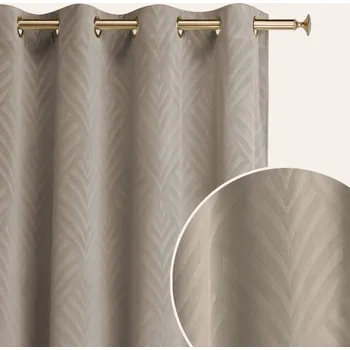 Sprchový závěs Moderní béžový závěs VELVET se zavěšením na kruhy 140 x 260 cm