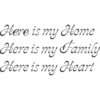 Samolepící dekorace Nálepka na zeď nápis HERE IS MY HOME 50 x 100 cm