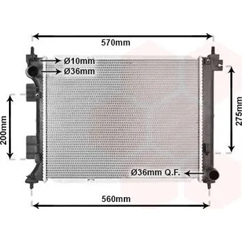 Chladič motoru Chladič, chlazení motoru VAN WEZEL 82012737