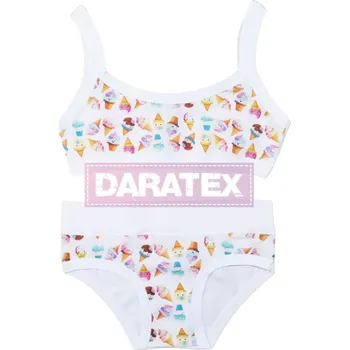 Dívčí spodní prádlo EMY bimba dívčí souprava BB745+B2843 bílá