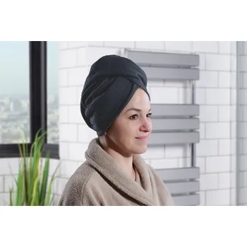 Rychleschnoucí turban na vlasy NERA černý