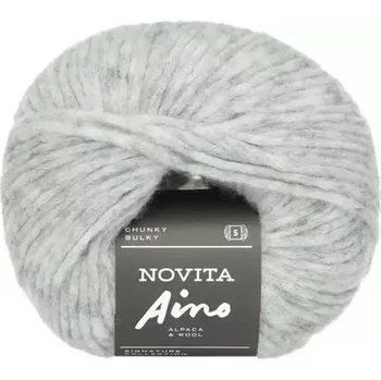 Příze Novita Aino 411 Světle šedá (Nadýchaná hřejivá příze Aino Augenblick )