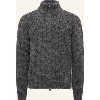 Pánský svetr Moncler Pánský Svetr Troyer S Alpakou, tmavě šedá, L