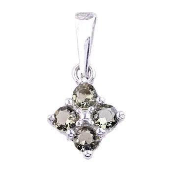 Přívěsek Granát-shop vltavín - stříbrný přívěsek (1006V) zlacené