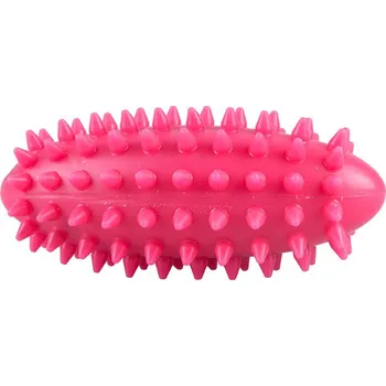 Masážní přístroj JAKOBS Masážní vajíčko s bodlinkami 11 cm plněné pískem 250g - růžová