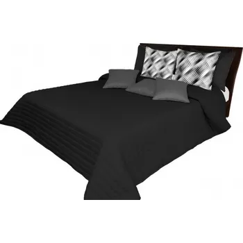 Přehoz na lůžko Černý přehoz na dvoulůžko prošívaný Šířka: 240 cm | Délka: 260 cm