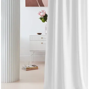 Sprchový závěs Bílý zatemňovací závěs na vázací pásku 140 x 250 cm