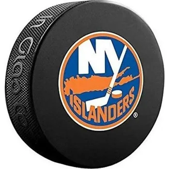 Puk Fanouškovský hokejový puk INGLASCO NEW YORK ISLANDERS LOGO BLISTER UNI Černá, Oranžová, Modrá, Bílá