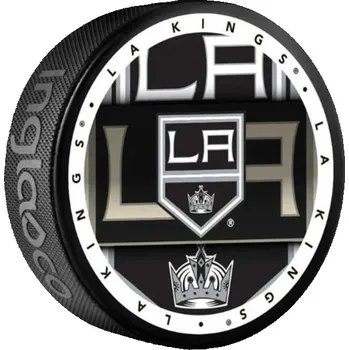 Puk Fanouškovský hokejový puk INGLASCO LOS ANGELES KINGS MEDALLION BLISTER UNI Černá, Bílá, Šedá