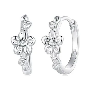 Náušnice For Silver Náušnice kroužky Květina - Stříbro 925
