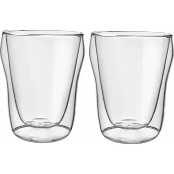 Florina Dvoustěnné skleněné termo sklenice na kávu a čaj FLORINA MALACHIT 300 ml 2 ks