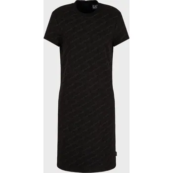 Dámské šaty Dámské Šaty EA7 TRAIN GRAPHICS SERIES W DRESS SS 3DTA53TJUAZ1200 – Černá S