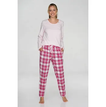 Dámské pyžamo TIMO Timo | Dámské bavlněné pyžamo Pink Cubes - L / 31