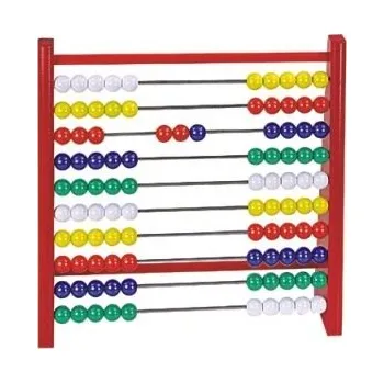 Dětské počítadlo Detoa Počítadlo dřevěné červené půlené