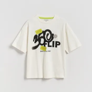 Reserved - Tričko s potiskem - krémová - 069FH-01X - 069FH-01X-170