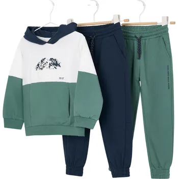 MAYORAL chlapecký set mikina + tepláky 2ks zelená, modrá vel. 116 cm