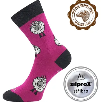 Dámské ponožky VoXX dámské merino ponožky Vlněnka fuxia