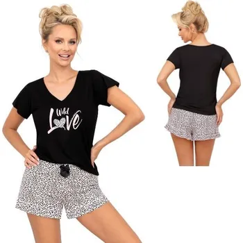 Dámské pyžamo DONNA dámské pyžamo Pantera černá