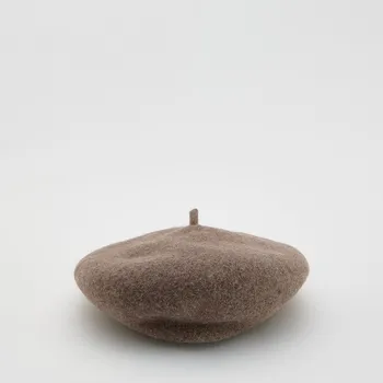 Čepice Reserved - Vlněný baret - šedobéžová - 182FD-74X - 182FD-74X-ONE