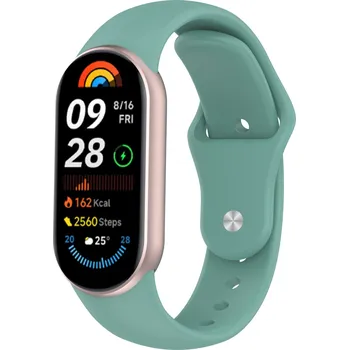 Příslušenství k chytrým hodinkám Jednobarevný silikonový řemínek Mi band 8/9/10 Barva náramku: Zelená