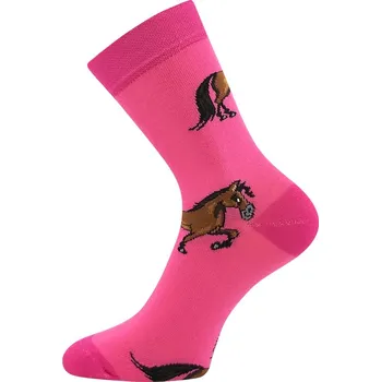 LONKA dívčí ponožky Horsík II magenta