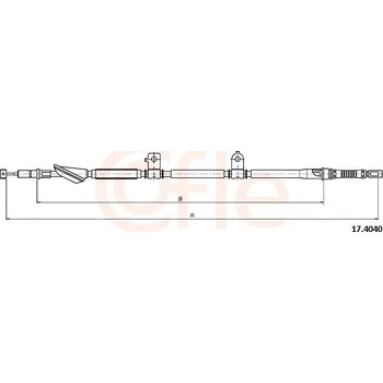 Lanko parkovací brzdy Tažné lanko, parkovací brzda COFLE (17.4040)