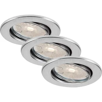 Koupelnové svítidlo Brilo - SADA 3x LED Stm. koupelnové podhledové svítidlo DIMM LED/5,5W/230V IP23