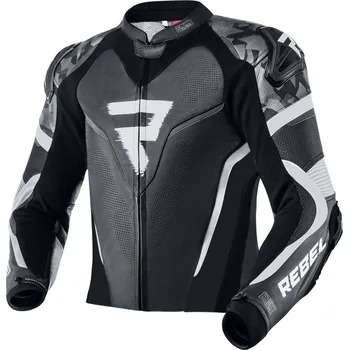 Moto bunda Bunda Rebelhorn Rebel černo-bílá 50