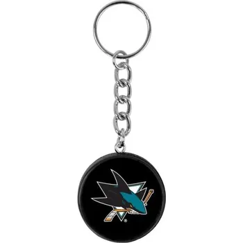 Přívěsek na klíče INGLASCO SAN JOSE SHARKS MINIPUK UNI Černá, Tyrkysová, Bílá