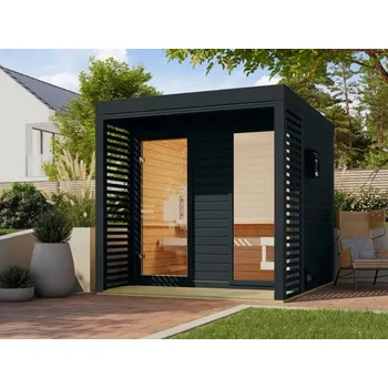 Sauna Finská sauna – KARIBU ARES 2 (antracit / antracit)