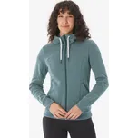 QUECHUA Dámská turistická mikina NH 500 XL MODRÁ|ZELENÁ