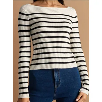 Dámský svetr Sinsay - Žebrovaný svetr s viskózou - vícebarevná - 372EU-MLC - 372EU-MLC-M