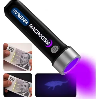 Svítilna Nakida R105 UV LED svítilna, USB nabíjecí, 395nm, detekce moči, skvrn a bankovek (UV svítilna | UV lampa | nabíjecí UV svítilna | USB nabíjení | detekce moči | detekce skvrn | kontrola bankovek | LED UV svítilna | UV světlo 395nm | inspekční svítilna |)